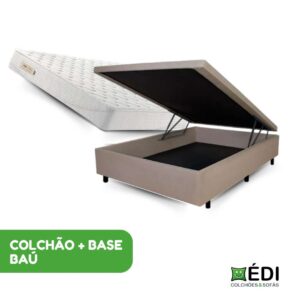 Colchão Molas Ensacadas + Base baú