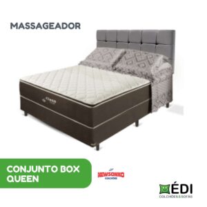 Conjunto Box Queen Massageador